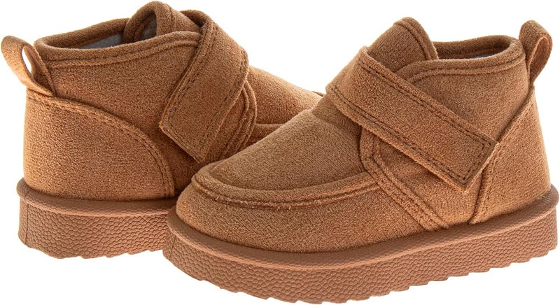 Josmo Kids Girls Boys Boots Cozy Winter Snow Fuzzy Ankle Boots Shoes Kid's Low Ankle Boot for Toddler/Little Kid/Big Sizes - Image 4